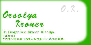 orsolya kroner business card